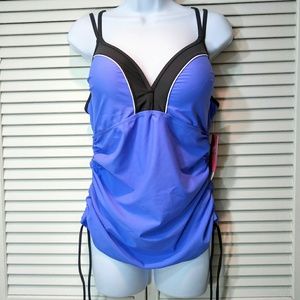 Free Country Tankini with Cinch Sides NWT